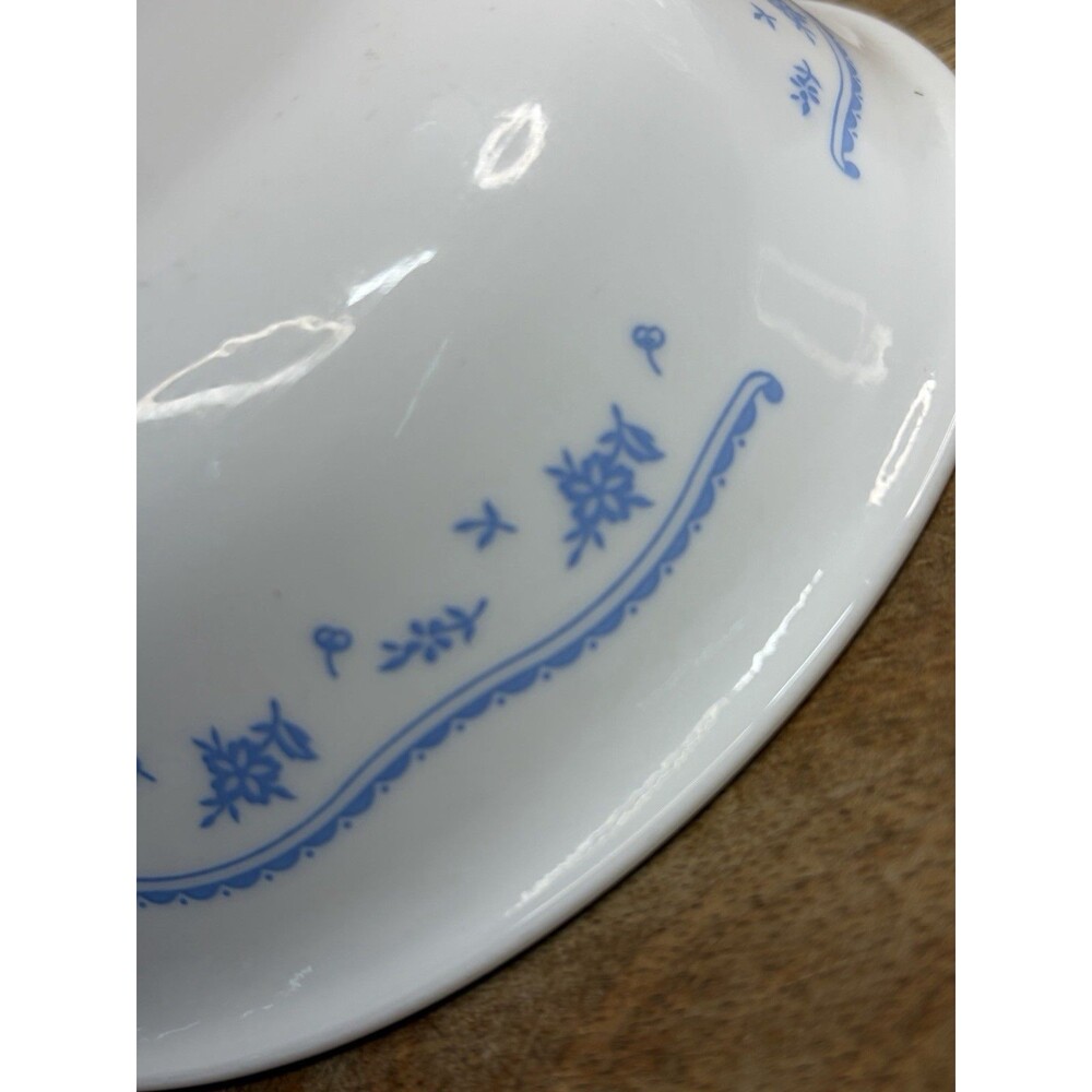 Corelle MORNING BLUE Saucer Plates 6.25” Blue Floral Set of 8 + 2 Bowls Nice! - Picture 6 of 7